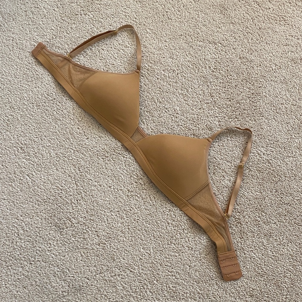 Pepper Seamless Tan Women's Bra Size Medium Padded Adjustable Straps
